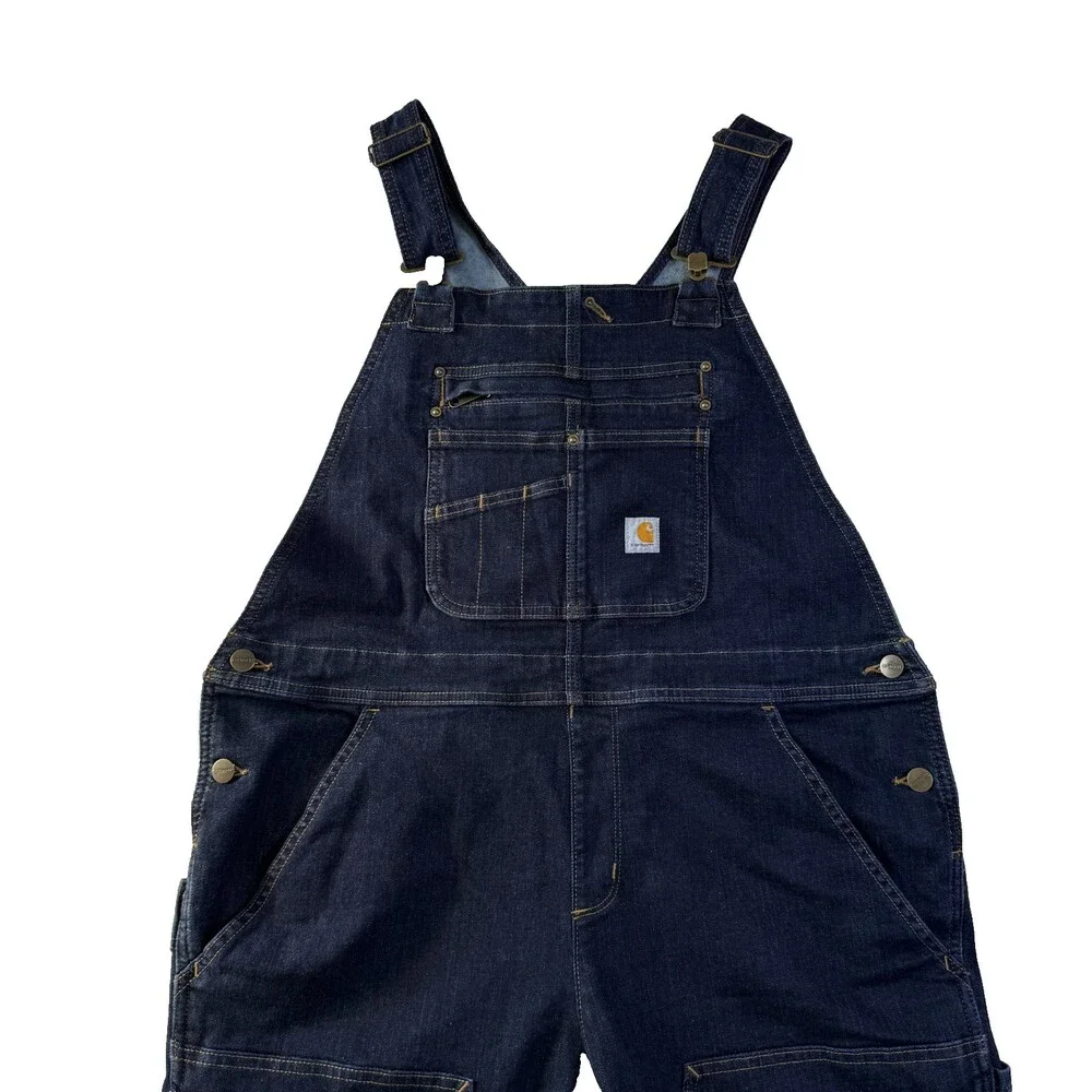 Carhartt Rugged Flex Double Knee Bib Overalls Womens Large 14/16 Reg 104044 464 - Picture 3 of 16